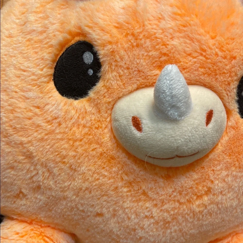 Triceratops Orange Stuffed Animal